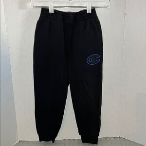 Champion Black Sweatpants with Blue Logo